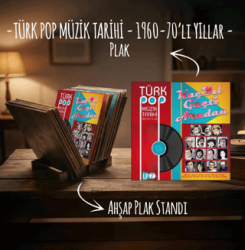 Türk Pop Müzik Tarihi 1 - Plak ve Ahşap Plak Standı - Plak