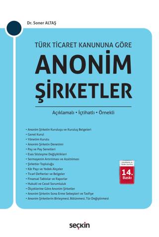 Türk Ticaret Kanunu`na Göre Anonim Şirketler - 1