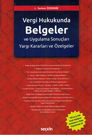Türk Vergi Hukukunda Belgeler ve Uygulama Sonuçları - 1