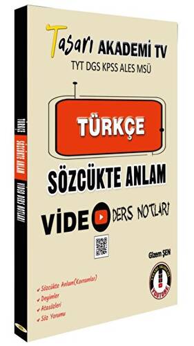 Türkçe Sözcükte Anlam Video Ders Notları - 1