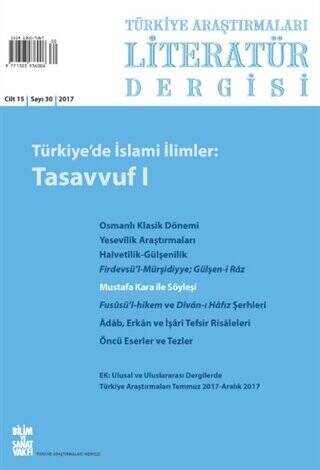 Türkiye Araştırmaları Literatür Dergisi Cilt: 15 Sayı: 30 - 2017 - 1