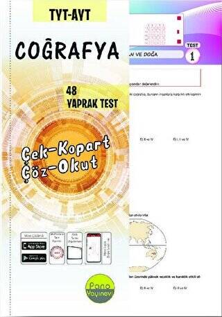 TYT AYT Coğrafya Yaprak Testleri Çek Kopart - 1