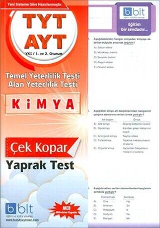 TYT AYT Kimya Yaprak Test - 1