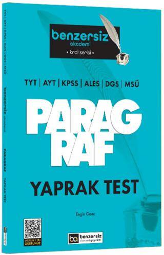 TYT AYT KPSS ALES DGS MSÜ Kral Serisi Benzersiz Paragraf Yaprak Test - 1