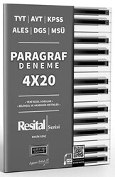 TYT AYT KPSS ALES DGS MSÜ Resital Serisi 4x20 Paragraf Denemeleri - 1