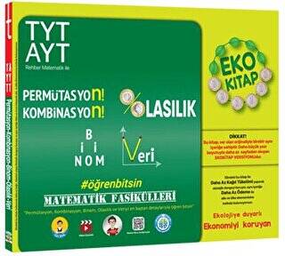 TYT - AYT Matematik Fasikülleri - Permütasyon, Kombinasyon, Olasılık, Binom, Veri Eko - 1