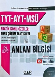 TYT AYT MSÜ Anlam Bilgisi Pratik Konu Özetli Soru Çözüm Taktikleri - 1