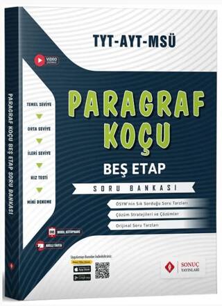 TYT AYT MSÜ Paragraf Koçu Beş Etap Soru Bankası - 1