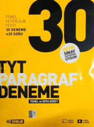 TYT AYT Paragraf Temel ve Orta Düzey Deneme - 1