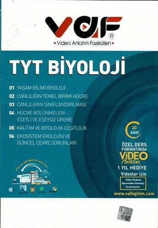 TYT Biyoloji Video Anlatım Fasikülleri - 1