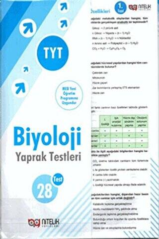 TYT Biyoloji Yaprak Testleri - 1