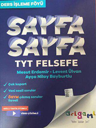 TYT Felsefe Sayfa Sayfa Ders İşleme Föyü - 1