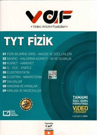 TYT Fizik Video Anlatım Fasikülleri - 1