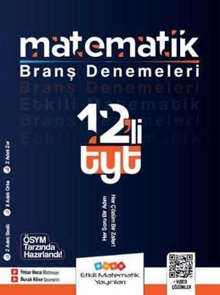 TYT Matematik 12 li Branş Denemeleri - 1