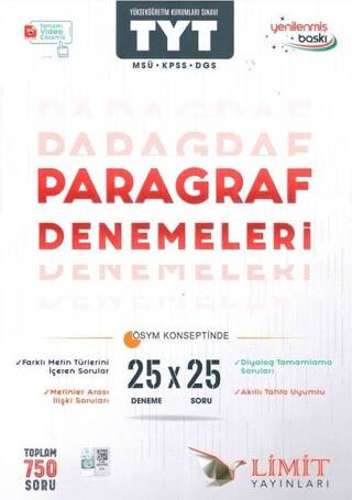 TYT MSÜ KPSS DGS Paragraf 25 X 25 Denemeleri - 1