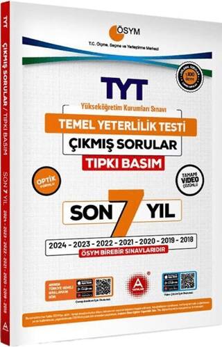 TYT Son 7 Yıl Tıpkı Basım Çıkmış Sorular - 1