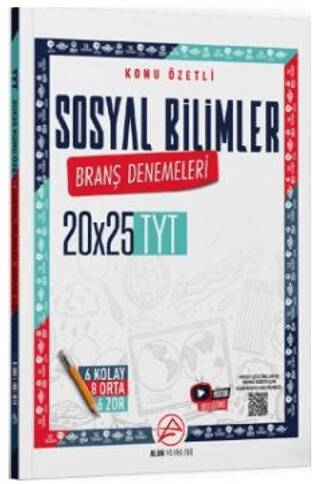 TYT Sosyal Bilimler Konu Özetli 20 x 25 Branş Denemeleri - 1