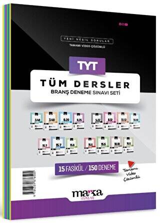 2025 TYT Tüm Dersler Branş Deneme Sınavı Seti 15 Fasikül 150 Deneme - 1