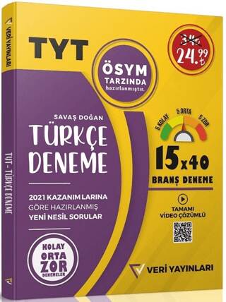 TYT Türkçe 15x40 Branş Denemeleri - 1