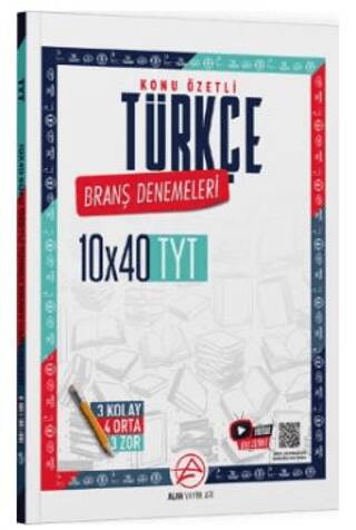 TYT Türkçe Konu Özetli 10 x 40 Branş Denemeleri - 1