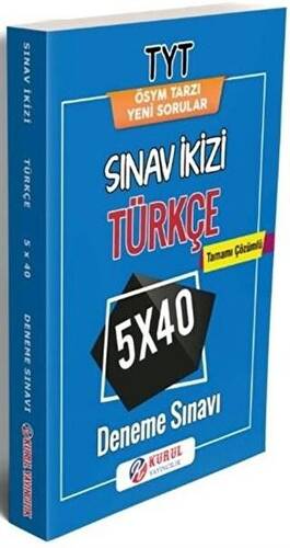 TYT Türkçe Sınav ikizi Tamamı Çözümlü 5x40 Deneme Sınavı - 1