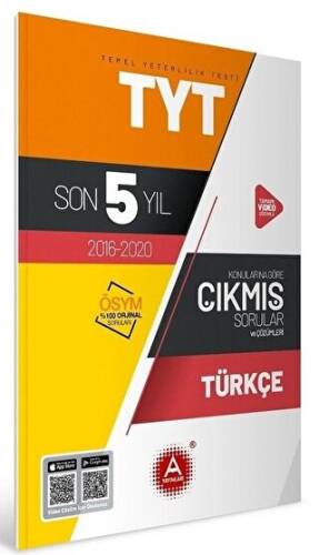 TYT Türkçe Son 5 Yıl Konularına Göre Tamamı Çözümlü Çıkmış Sorular - 1