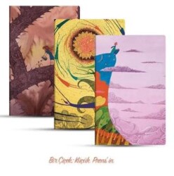 Üçlü Çizgisiz Defter Seti Bir Çiçek: Küçük Prens`in - 1