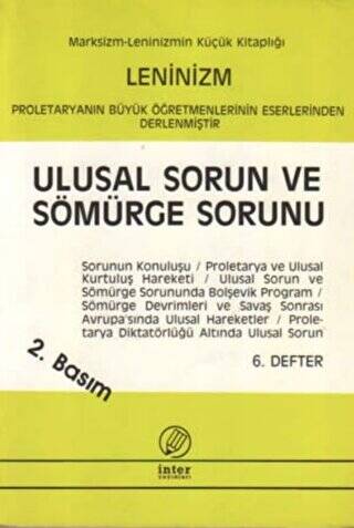 Ulusal Sorun ve Sömürge Sorunu - 1