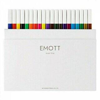 Uni Emott 0.4 Fine Akrilik Uçlu Kalem 40Lı Set - 1