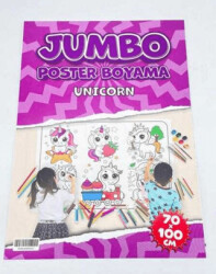 Unicorn Jumbo Poster Boyama 70x100cm - BKM Kitap