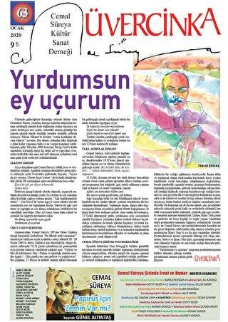 Üvercinka Dergisi Sayı: 63 Ocak 2020 - 1