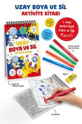 Uzay – Boya ve Sil Aktivite Kitabı - 3 Yaş + - Bigkids Yayınları