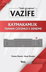 Vazife Kaymakamlık Tamamı Çözümlü 5 Deneme - 1