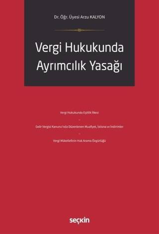 Vergi Hukukunda Ayrımcılık Yasağı - 1