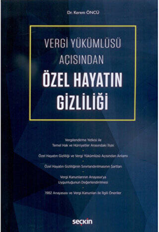 Vergi Yükümlüsü Açısından Özel Hayatın Gizliliği - 1