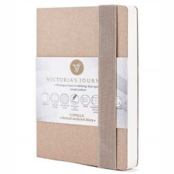 Victorias Journals Copelle Kraft Bujo Defter 14X21 Cm 120 Gr. Krem 120Yp. Kraft Noktalı - Victoria Journals