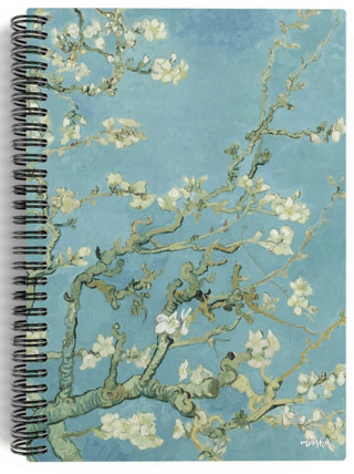 Vincent van Gogh - Almond Blossom, 1890 - Spiralli Defter 01 - Çizgisiz - 100 Sayfa - 1