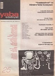 Yaba Edebiyat Dergisi Sayı: 25 - 1
