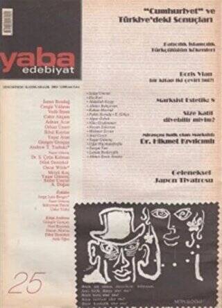 Yaba Edebiyat Dergisi Sayı: 25 - 1