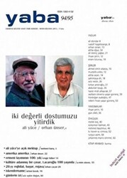 Yaba Edebiyat Dergisi Sayı: 94-95 - 1