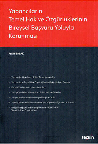 Yabancıların Temel Hak ve Özgürlüklerinin Bireysel Başvuru Yoluyla Korunması - 1