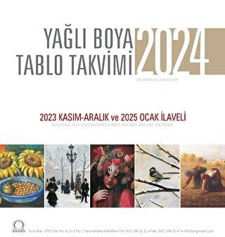 Yağlı Boya Tablo Takvimi 2024 Duvar Takvimi - 1