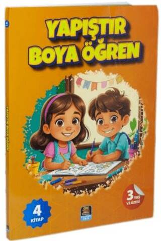 Yapıştır Boya Öğren İlk kelimelerle Araçlar, Hayvanlar, Çiftlik, Yaşantımız 4 Kitap Set 3+Yaş - 1