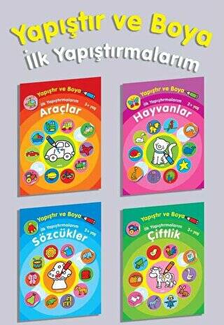 Yapıştır ve Boya İlk Yapıştırmalarım 4 Kitap Seti - 1