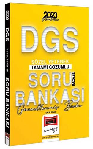 Yargı Yayınları 2023 DGS Soru Avcısı Tamamı Çözümlü Sözel Yetenek Soru Bankası - 1