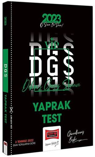 Yargı Yayınları 2023 DGS Yaprak Test - 1