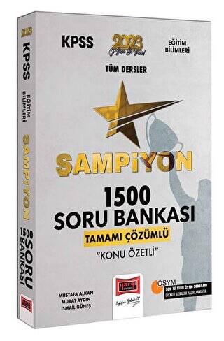 Yargı Yayınları 2023 KPSS Eğitim Bilimleri Tüm Dersler Tamamı Çözümlü Şampiyon 1500 Soru Bankası - 1