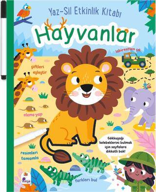 Yaz-Sil Etkinlik Kitabı – Hayvanlar Kalemli - 1