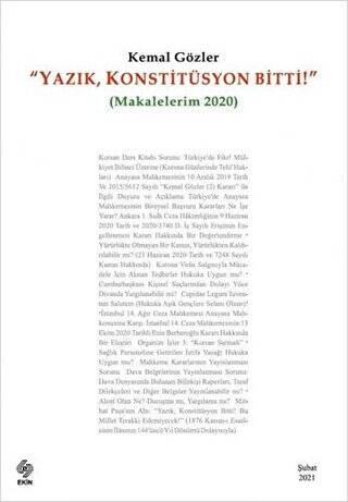 Yazık Konstitüsyon Bitti Makalelerim 2020 - 1