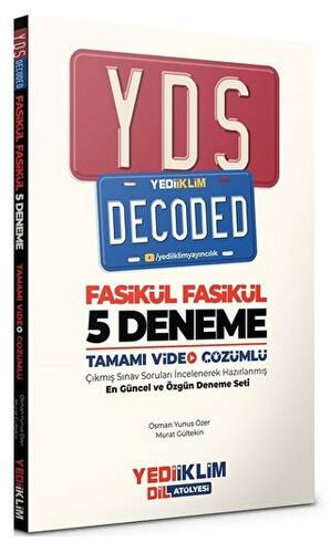 YDS Decoded 5 Deneme Sınavı Video Çözümlü - 1